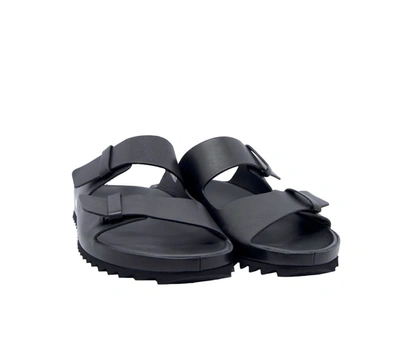 Shop Officine Creative Men's Black Leather Sandals