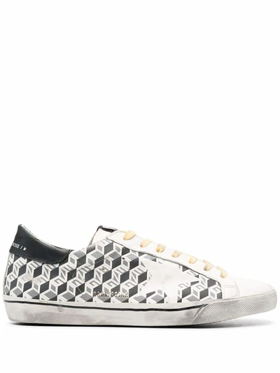 Shop Golden Goose Men's White Leather Sneakers