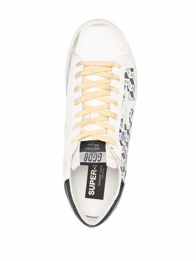 Shop Golden Goose Men's White Leather Sneakers