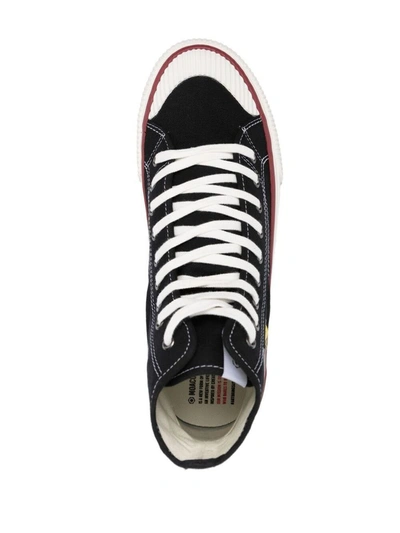 Shop Moa Men's Black Cotton Hi Top Sneakers