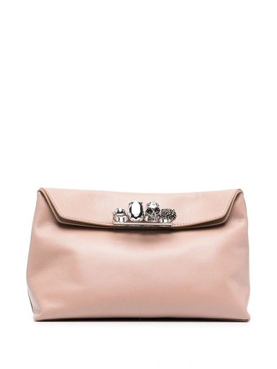 Shop Alexander Mcqueen Women's Pink Leather Pouch