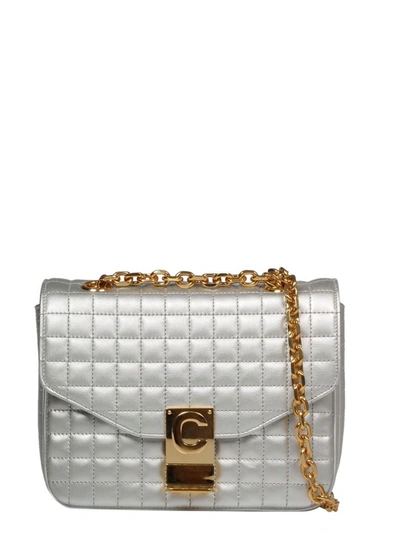 Shop Celine Céline Women's Silver Leather Handbag