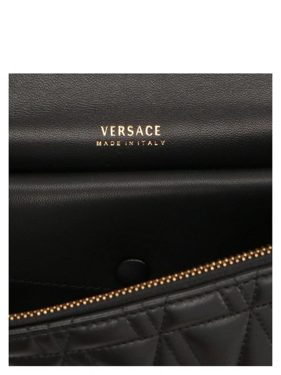 Shop Versace Women's Black Leather Shoulder Bag