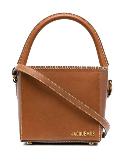 Shop Jacquemus Women's Brown Leather Handbag