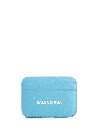 Shop Balenciaga Women's Light Blue Other Materials Card Holder