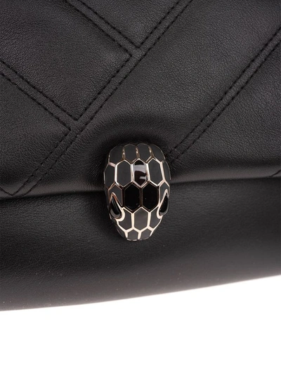 Shop Bulgari Women's Black Leather Backpack