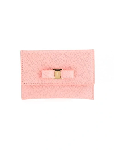 Shop Ferragamo Salvatore  Women's Pink Leather Card Holder