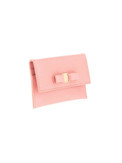 Shop Ferragamo Salvatore  Women's Pink Leather Card Holder