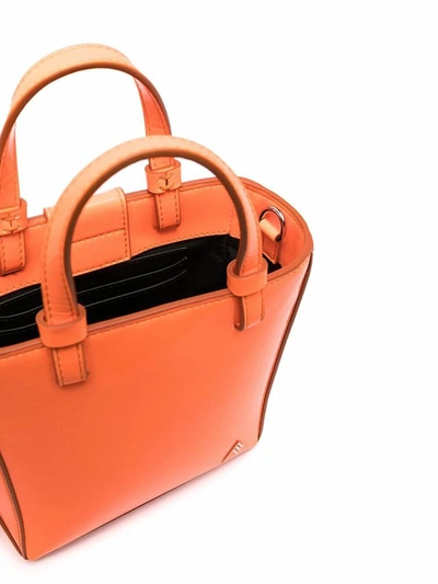 Shop Attico The  Women's Orange Leather Handbag