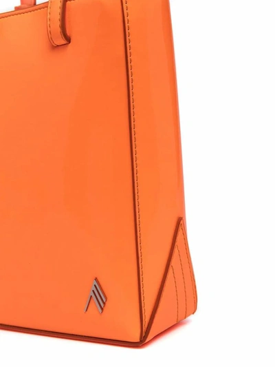 Shop Attico The  Women's Orange Leather Handbag