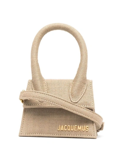 Shop Jacquemus Women's Beige Viscose Handbag