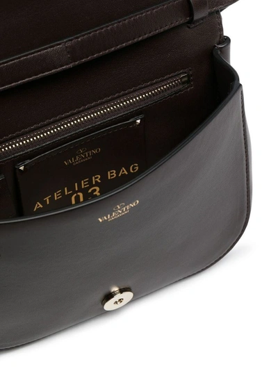 Shop Valentino Garavani Women's Brown Leather Shoulder Bag