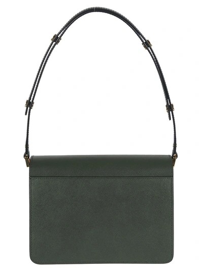 Shop Marni Women's Green Leather Shoulder Bag
