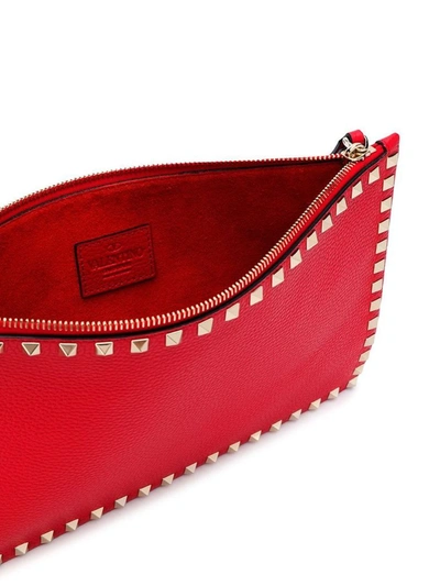 Shop Valentino Garavani Women's Red Leather Pouch