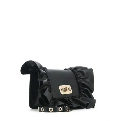 Shop Red Valentino Women's Black Leather Shoulder Bag