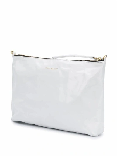 Shop Isabel Marant Women's White Leather Shoulder Bag