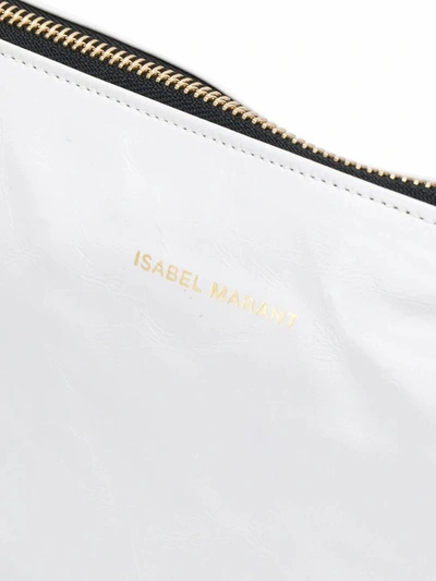 Shop Isabel Marant Women's White Leather Shoulder Bag