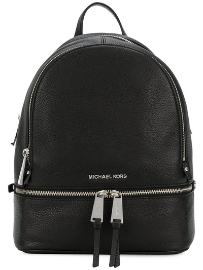 Shop Michael Kors Women's Black Leather Backpack