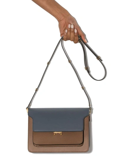 Shop Marni Women's Brown Leather Shoulder Bag