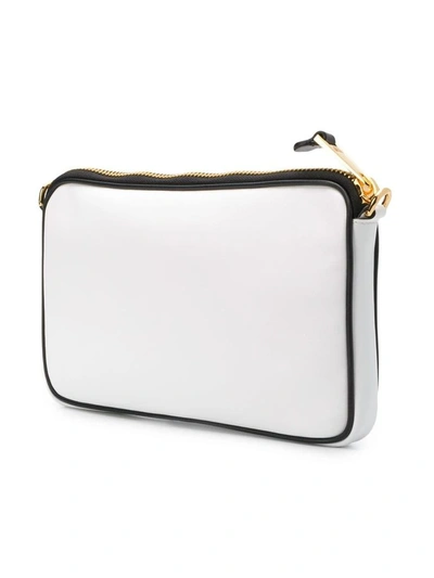 Shop Moschino Women's White Leather Shoulder Bag