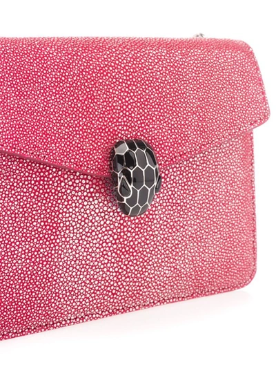 Shop Bulgari Women's Pink Leather Shoulder Bag