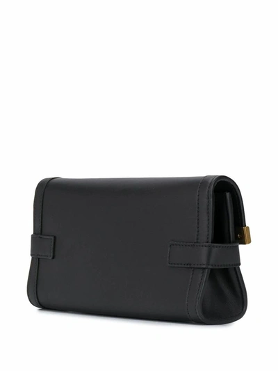 Shop Balmain Women's Black Leather Shoulder Bag