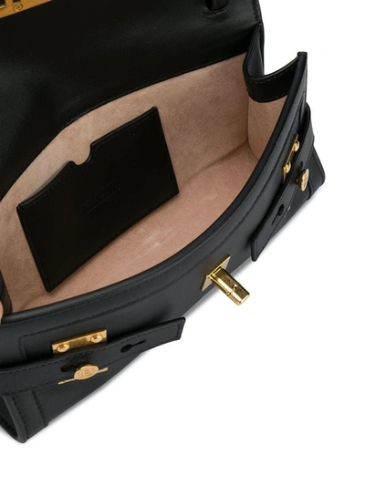 Shop Balmain Women's Black Leather Shoulder Bag