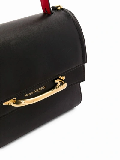 Shop Alexander Mcqueen Women's Black Leather Handbag