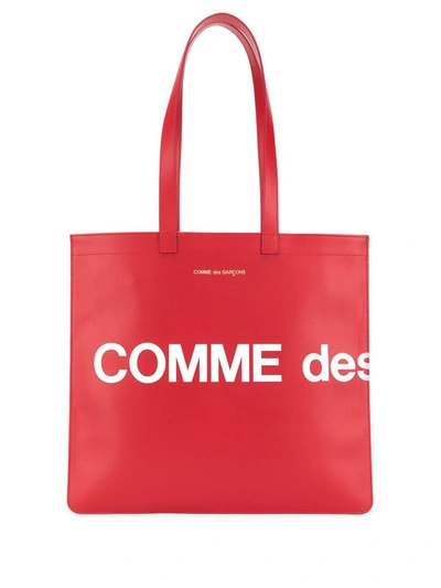 Shop Comme Des Garçons Women's Red Leather Tote