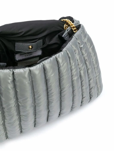 Shop Thom Browne Women's Grey Polyamide Shoulder Bag