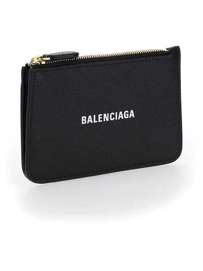 Shop Balenciaga Women's Black Leather Card Holder