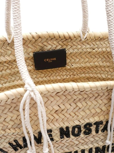 Shop Celine Céline Women's Beige Fabric Tote