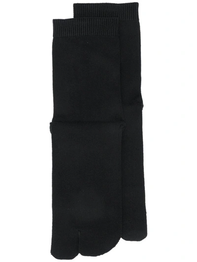 Shop Maison Margiela Men's Black Cotton Socks