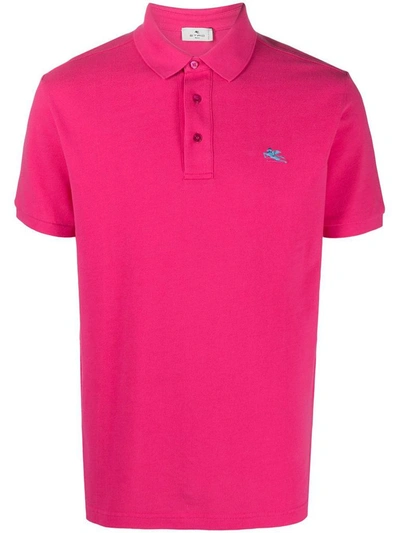 Shop Etro Men's Pink Cotton Polo Shirt