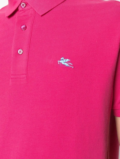 Shop Etro Men's Pink Cotton Polo Shirt
