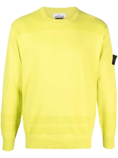 Shop Stone Island Men's Yellow Cotton Sweater