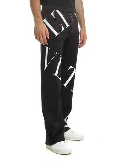 Shop Valentino Men's Black Polyamide Pants