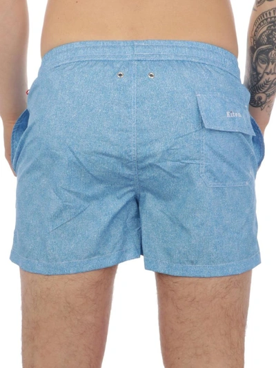 Shop Kiton Men's Light Blue Polyester Trunks