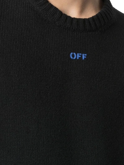 Shop Off-white Men's Black Cotton Sweater