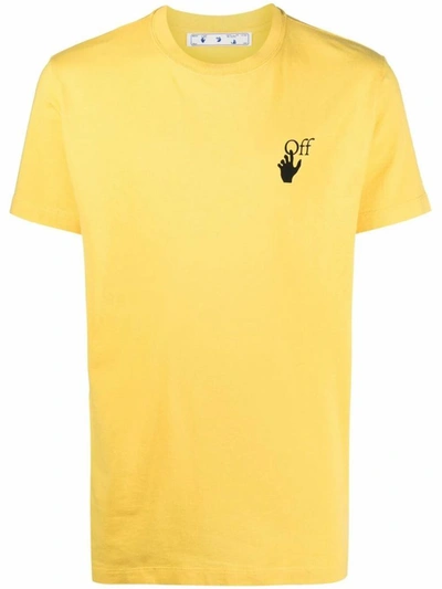 Shop Off-white Men's Yellow Cotton T-shirt