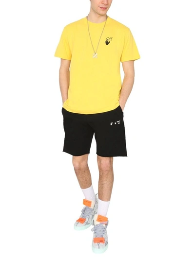 Shop Off-white Men's Yellow Cotton T-shirt