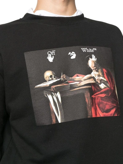 Shop Off-white Men's Black Cotton Sweatshirt