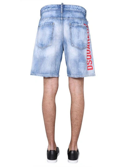 Shop Dsquared2 Men's Blue Cotton Shorts