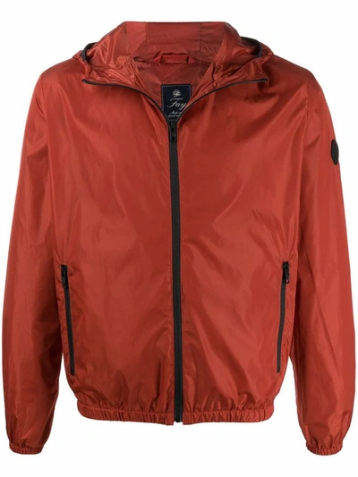 Shop Fay Men's Red Polyamide Outerwear Jacket