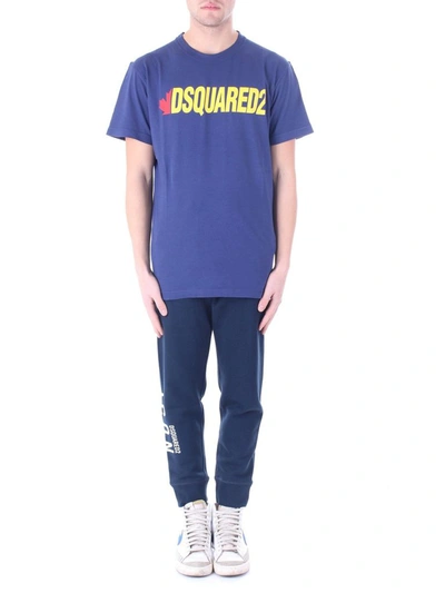 Shop Dsquared2 Men's Blue T-shirt