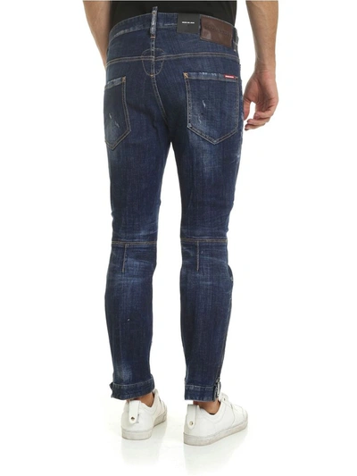 Shop Dsquared2 Men's Blue Cotton Jeans