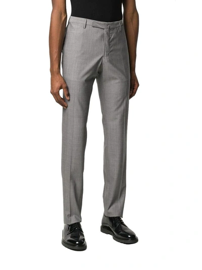 Shop Incotex Men's Grey Wool Pants