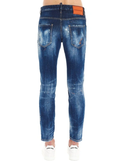 Shop Dsquared2 Men's Blue Cotton Jeans