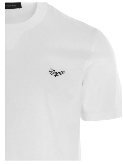 Shop Ermenegildo Zegna Men's White Other Materials T-shirt