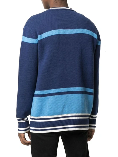 Shop Golden Goose Men's Blue Cotton Sweater
